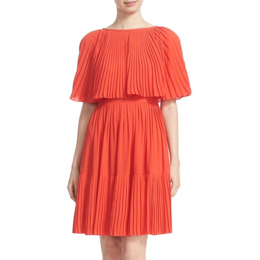 Kate Spade Popover Cape Bodice Pleat Short dress